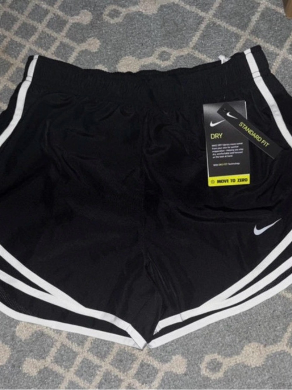 Nike Women's Black Athletic Running Shorts with White Trim